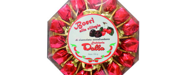 Art.318 Boeri cioccolatini fondenti con ciliegia OTTAGONALE 160 g