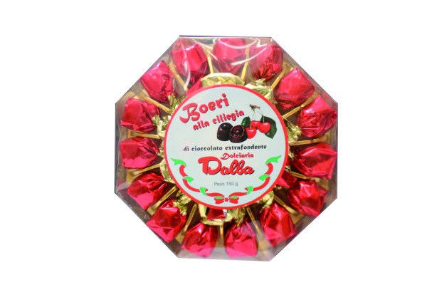 Art.318 Boeri cioccolatini fondenti con ciliegia OTTAGONALE 160 g