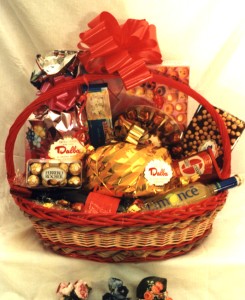 confezioni natale natalizie CESTO A2 grande manico alto
