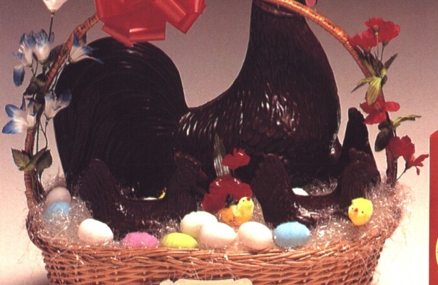 Art.125 gallo cioccolato con gallinelle