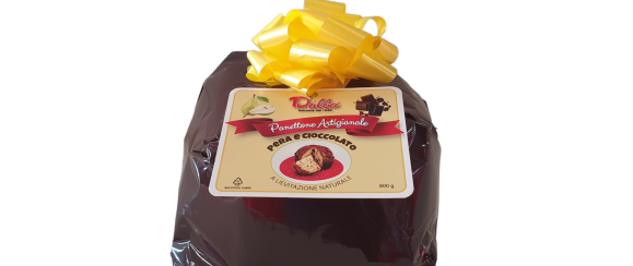 Art. 437 Panettone con PERE e  GOCCE di CIOCCOLATO  da 800 g