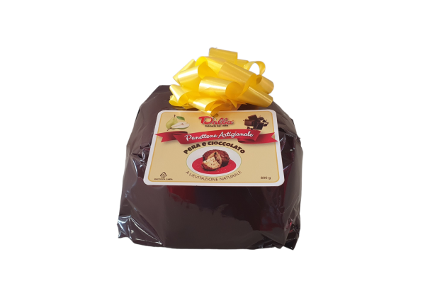 Art. 437 Panettone con PERE e  GOCCE di CIOCCOLATO  da 800 g